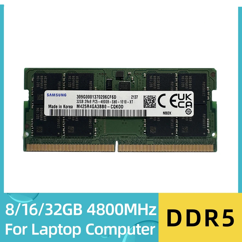 Samsung Notebook DDR5 RAM 32GB 16GB 8GB 4800MHz SO DIMM 262pin for