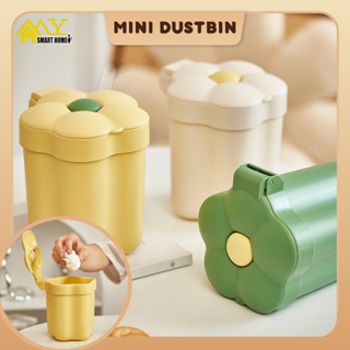 Mini Desktop Bin Small Trash Can Tube With Cover Bedroom Trash Garbage Can  Clean Workspace Kitchen Storage Box Home Desk Dustbin