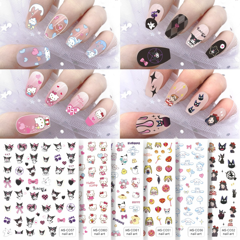 Disney Mickey Mouse Cartoon Nail Art Stickers Nail Art Decoration 3D Anime  Character Nail Decals Stickers Nail Art Accessories