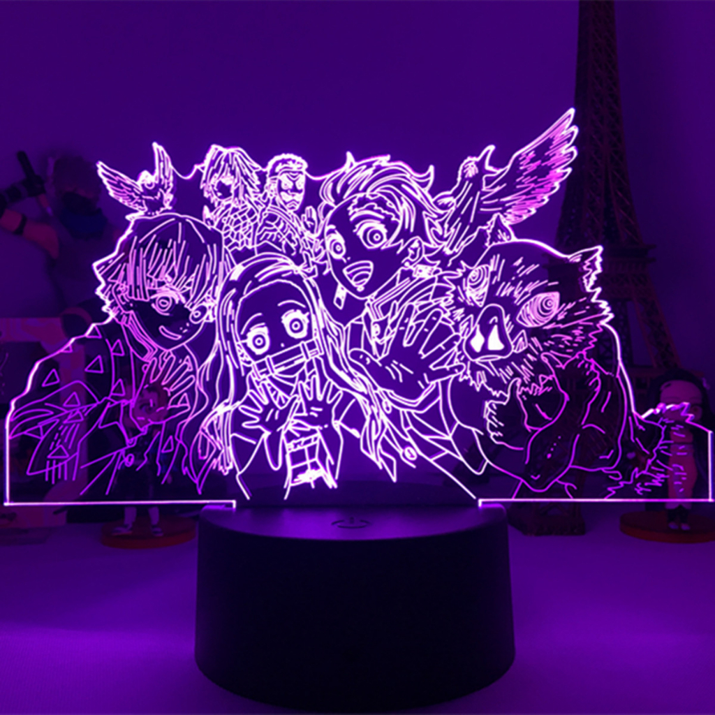 Anime 3d Lamp Demon Slayer Night Light Birthday Manga Gadget Acrylic Lamp  kimetsu no yaiba for Kids Child Bedroom Decor