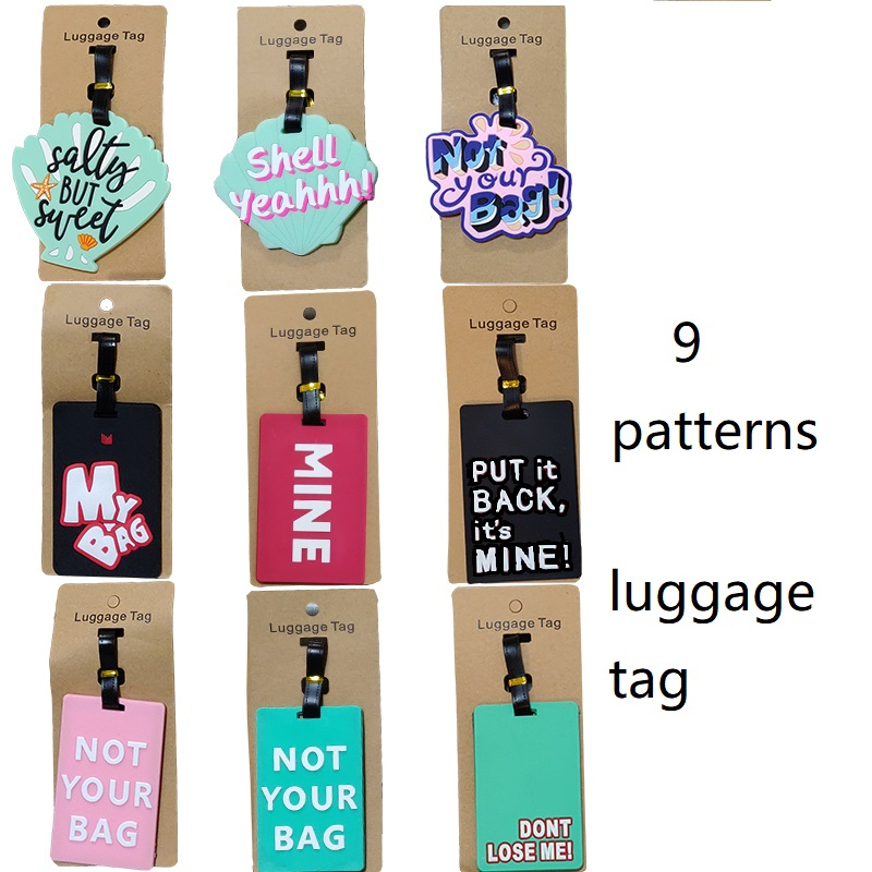 9 patterns Creative Luggage Tag Suitcase ID Addres Holder Baggage Boarding  Tags Portable Label Travel Accessories