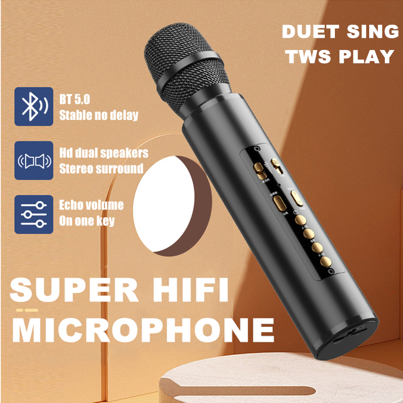 New Wireless Karaoke Microphone Portable Bluetooth KTV Music Singing
