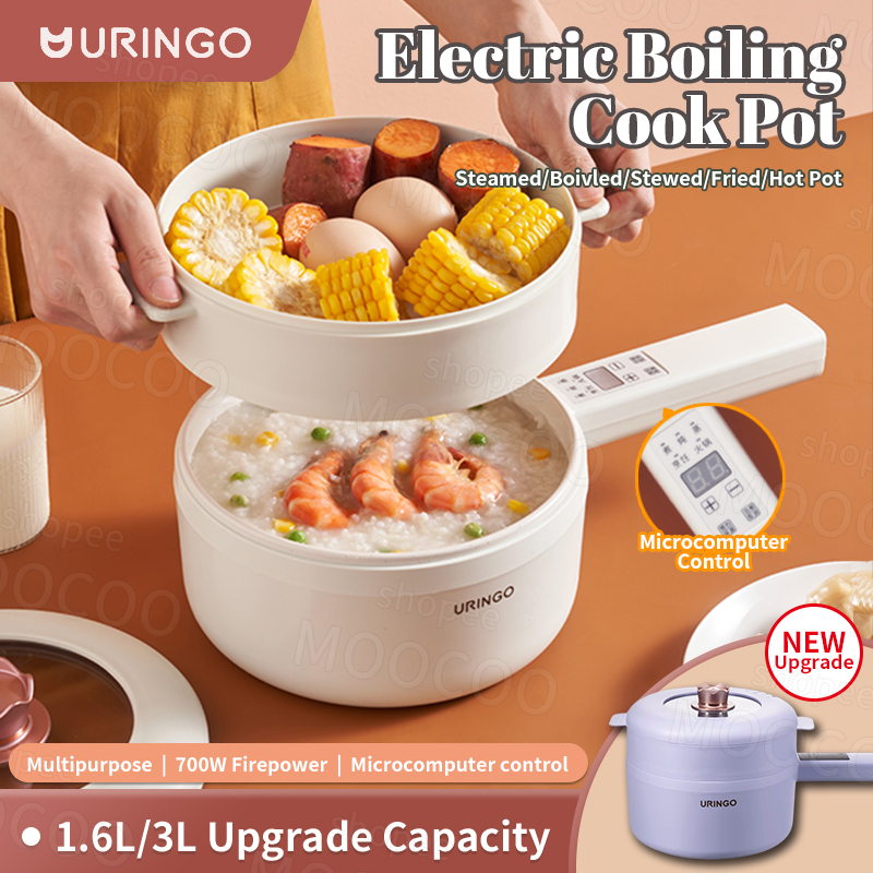 1.6L Capacity Electric Cooking Pot Portable Multi Functions