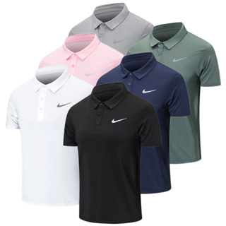 Men Ribbed Polo Shirt Short Sleeve T-shirt Summer Slim Fit Muscle Tee Golf  Tops