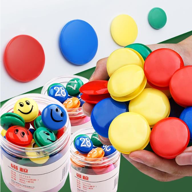 48pcs Whiteboard Button, Numbers Kit for School Office