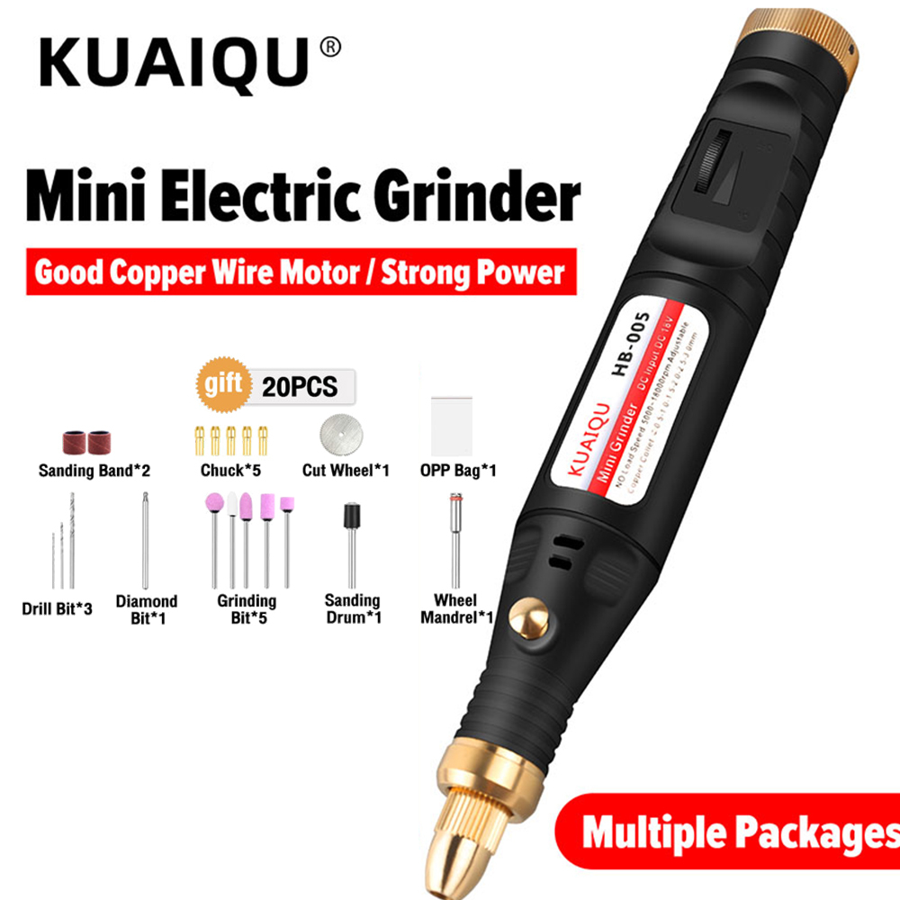 18V Mini Electric Grinder Set Variable Speed Drill Variable Speed ...