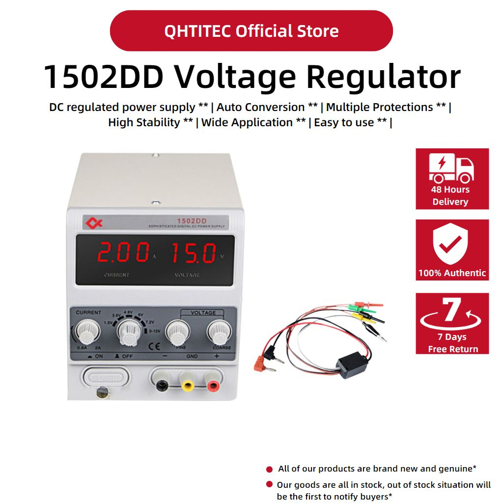 QHTITEC PS1502D 15V 2A DC Power Supply Phone Repair LED Stable Voltage Current Regulator
