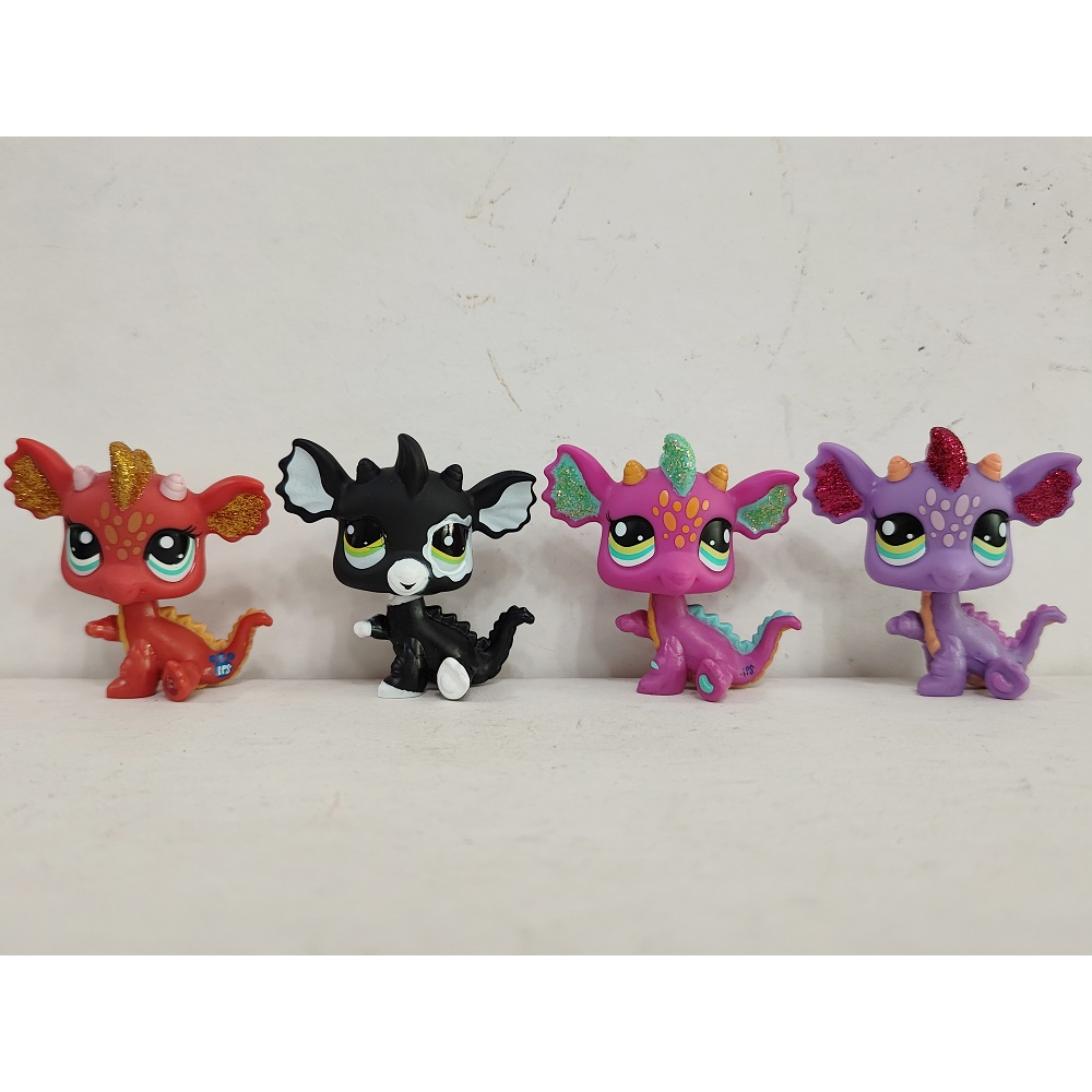 4pcs lot LPS pet shop Dragon Littlest Pet Shop kid toy 2484 2663