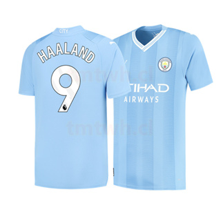 Mcfc Man City Home Jersey 2023/24 with J Alvarez 19 Printing