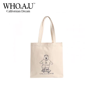 【WHO.A.U】Steve square canvas tote bag (S) WHO.A.U] Steve Square Canvas Tote Bag (3colors) | WHBGD3822A