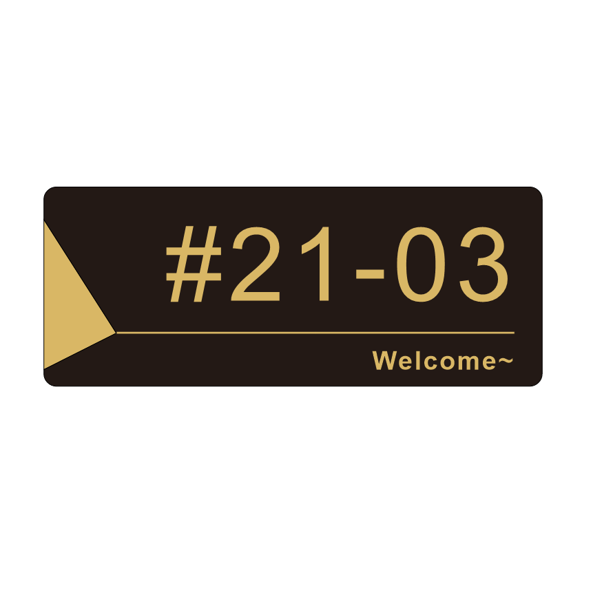 Home Number Plate Can Be Customized Address Plate Plate Household Hotel High-End Creative Self-Adhesive Door Decoration Room