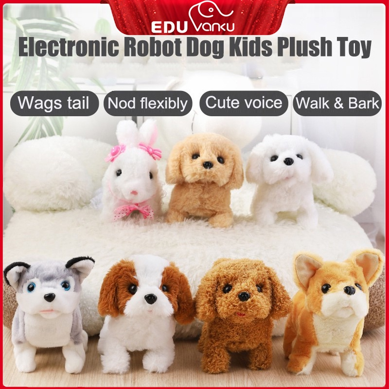 Toddler Robot Toy Plush Puppy Dog Toy for Kids Baby Lifelike Walking