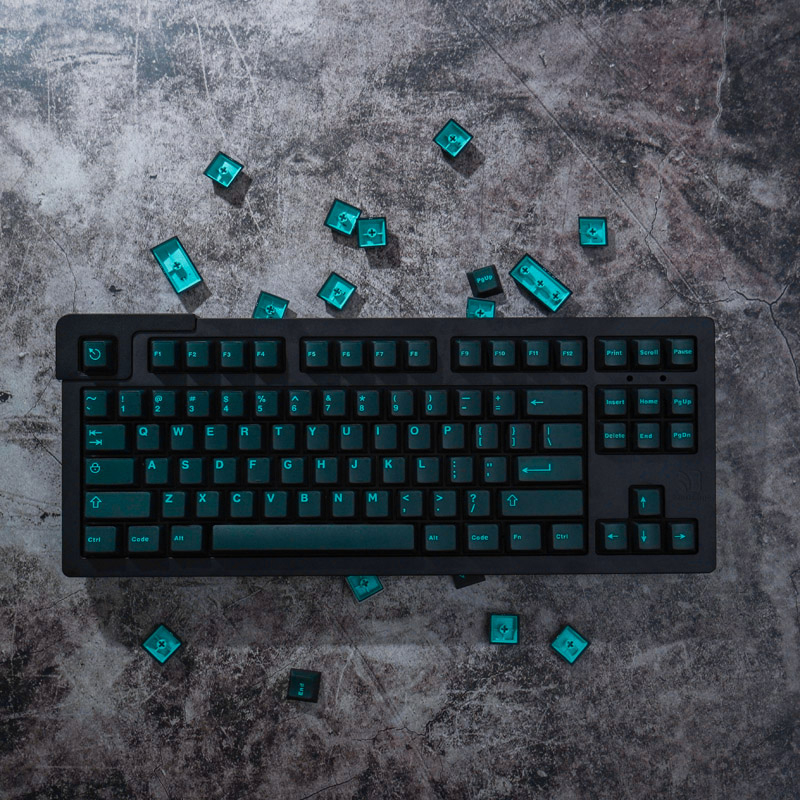121 keys PYGA Translucence Keycaps Cherry Profile Double shot English ...