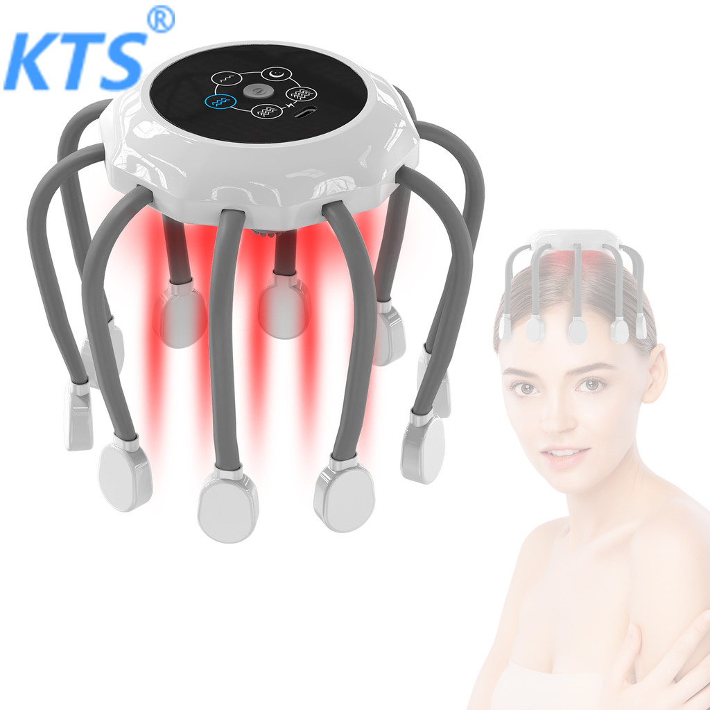 Kts Electric Head Massager Wireless Scalp Massage Machine Portable Body Massage Tool Stress