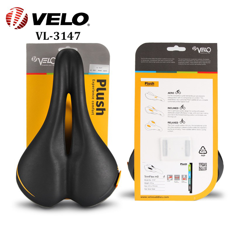 Velo 3147 Bicycle Saddle Seat Pro Mtb Saddle Wide Comfort Soft Cushion ...
