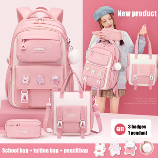 High School Students College Style Backpack New Duck Pendant School Bag for  Girls Boys Grades 1-6 Back To Schoolbags Mochila