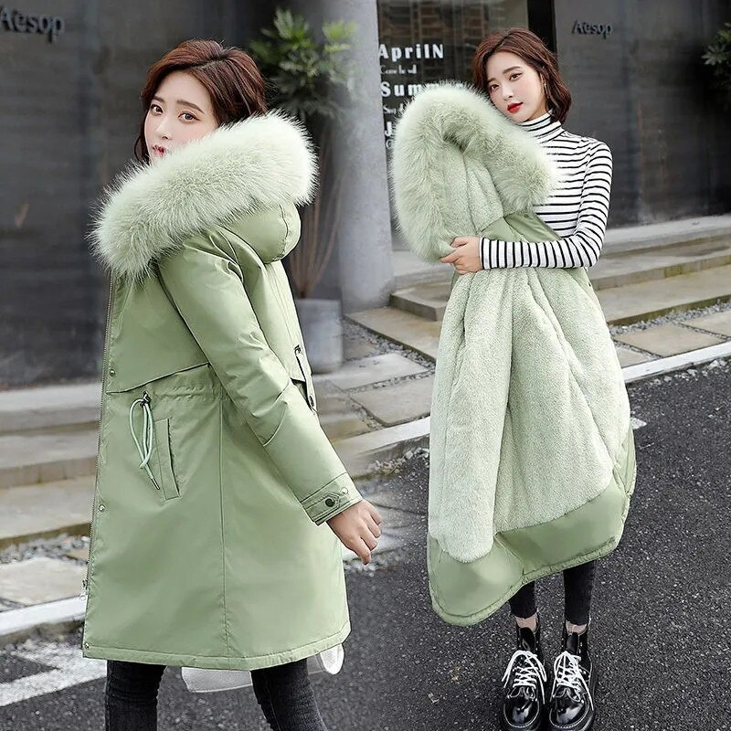 Europe and the United States new women's cotton jacket winter long ...