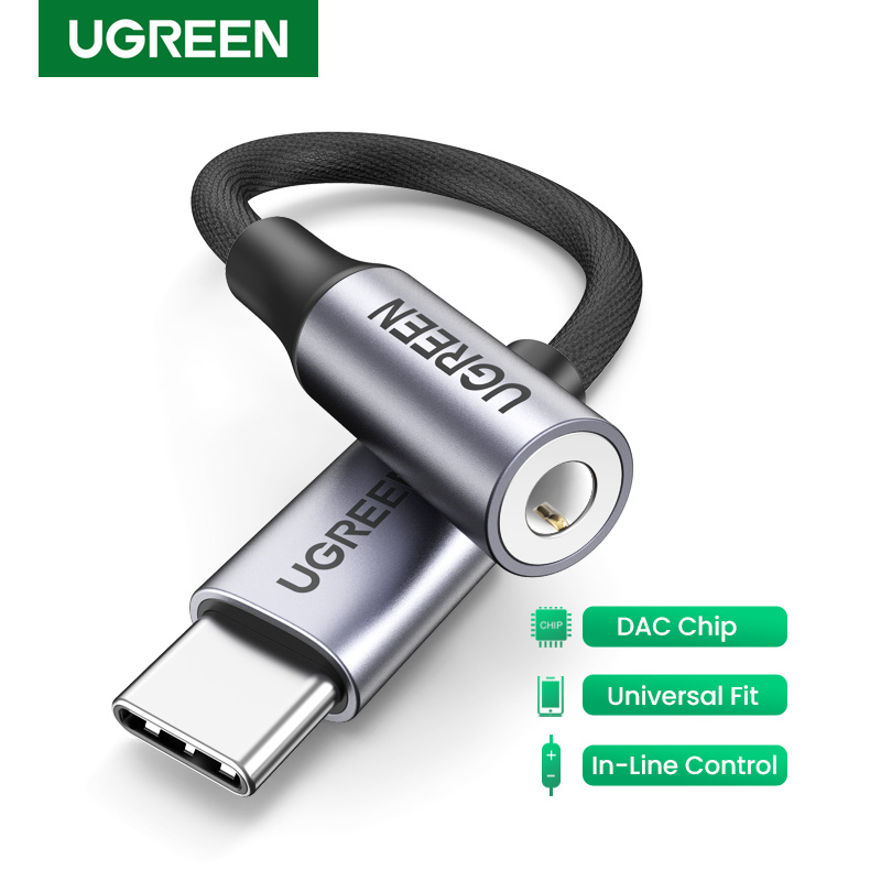UGREEN USB Type C to 3.5mm DAC Chip Headphone Adapter USB C to 3.5 Aux ...