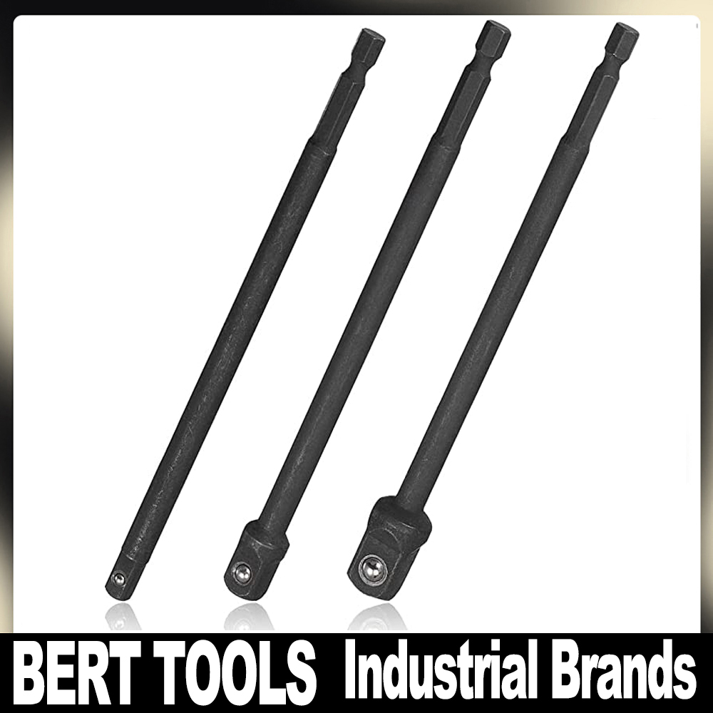 BERT🇸🇬｜3 Pieces Impact Grade Socket Adapter Set 150mm Impact Wrench Socket Extension Bar 1/4" 3/