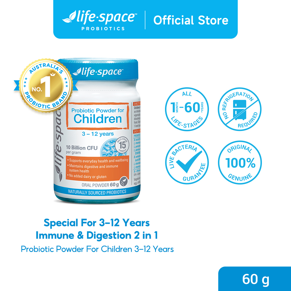 【Official】Life Space Kids Probiotic Powder Ship From HK  3-12 Years Old 60g Life Space Probiotic Supplement Enhance Children's Appetite And Promote Digestion And Absorption Improves Immunity And Stren