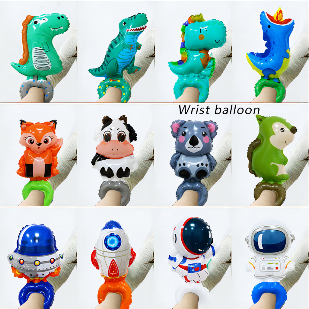 Children Cartoon Wrist Balloon Handheld Balloon Stick Shape Bracelet ...