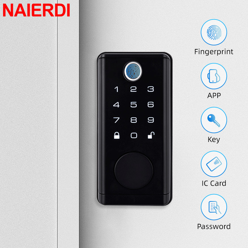 NAIERDI Tuya Fingerprint Door Lock Smart Biometric Deadbolt Locks