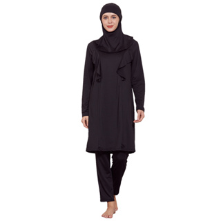 Full Coverage Muslimah Swimwear Modest Woman Swimming Suit Long Sleeve  Burkini