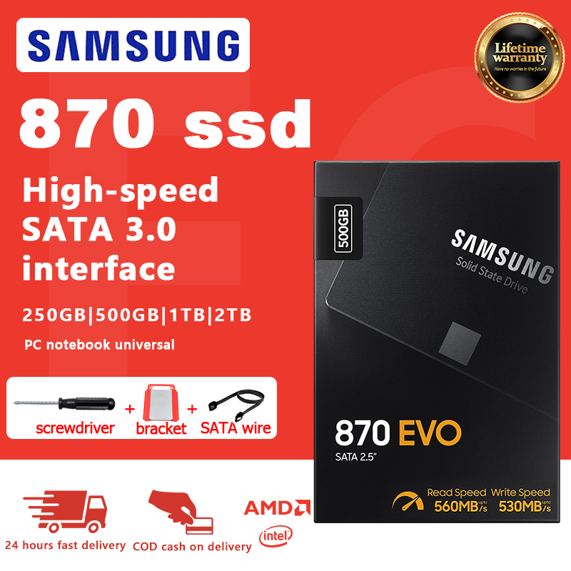 Samsung SSD 870 EVO 2TB 1TB 500GB 250GB 2.5 SATA III Solid State Drive for  pc