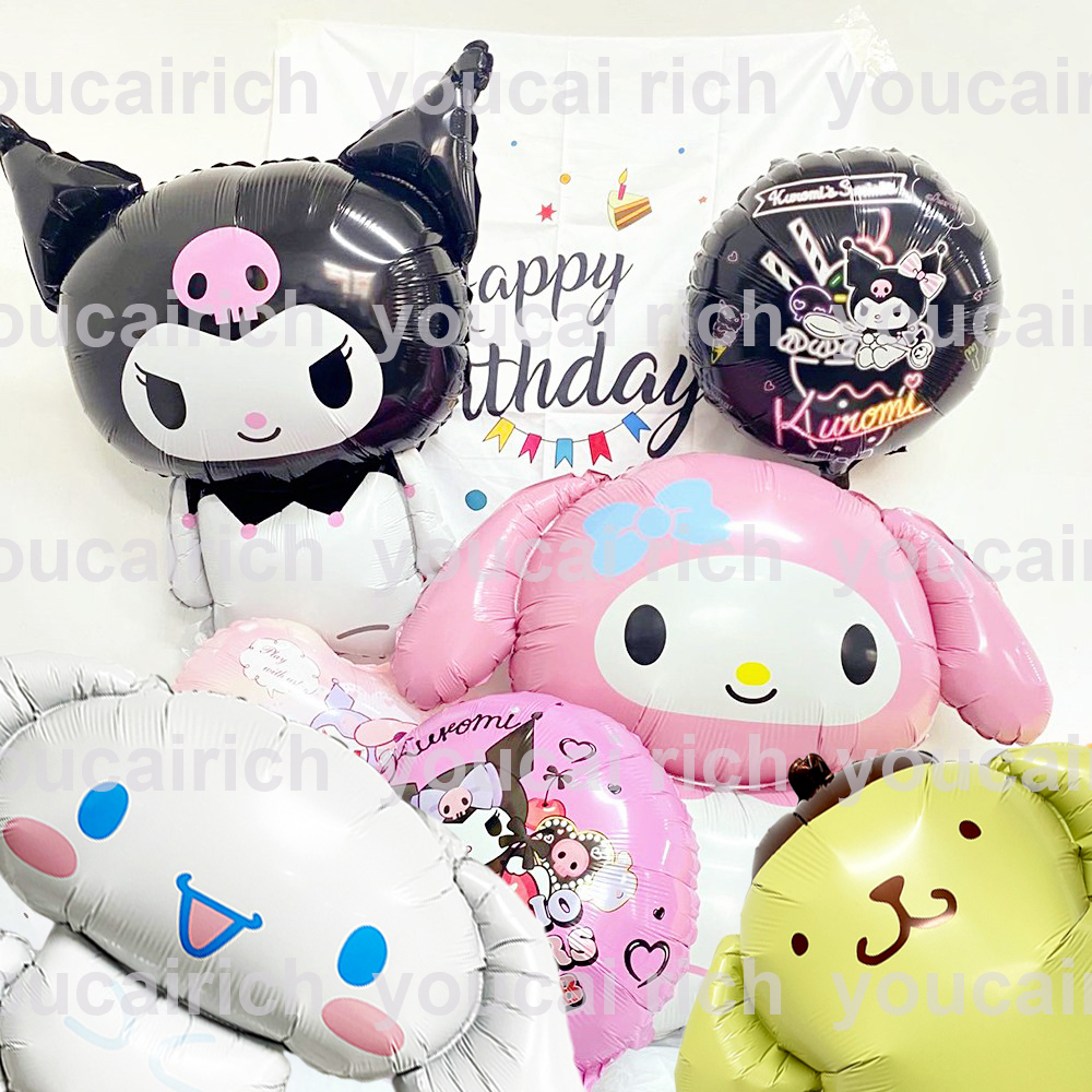 Sanrio Kuromi My Melody Balloons Cinnamoroll Aluminum Film Balloon Birthday Party Decor Party 8638