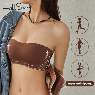 strapless bra gathered anti-slip small breasts show large
