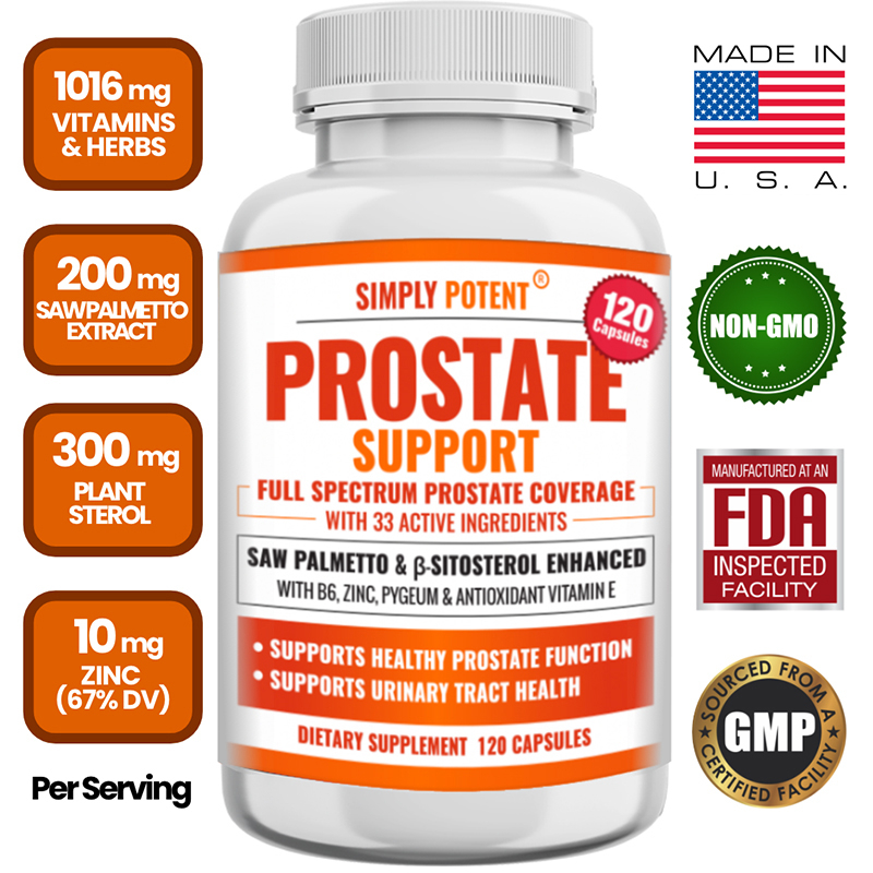 Prostate Support Capsules Men's Prostate Supplement with Vitamin E