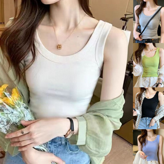 Top White Knitted V-Neck Women T-shirt Sexy Sleeveless Camisole