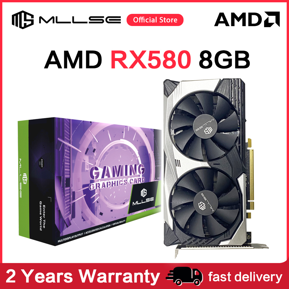 MLLSE AMD RX 580 8GB 2048SP Gaming Graphics Card GDDR5 256Bit PCI