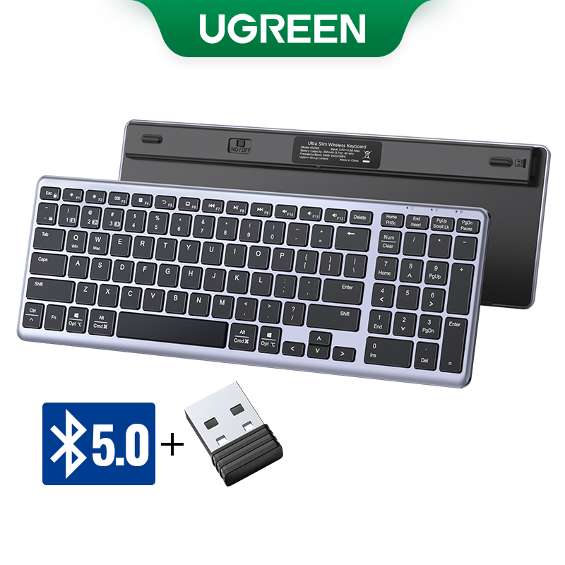 UGREEN Wireless Keyboard Bluetooth 5.0 & 2.4G Keyboard 99 Keys
