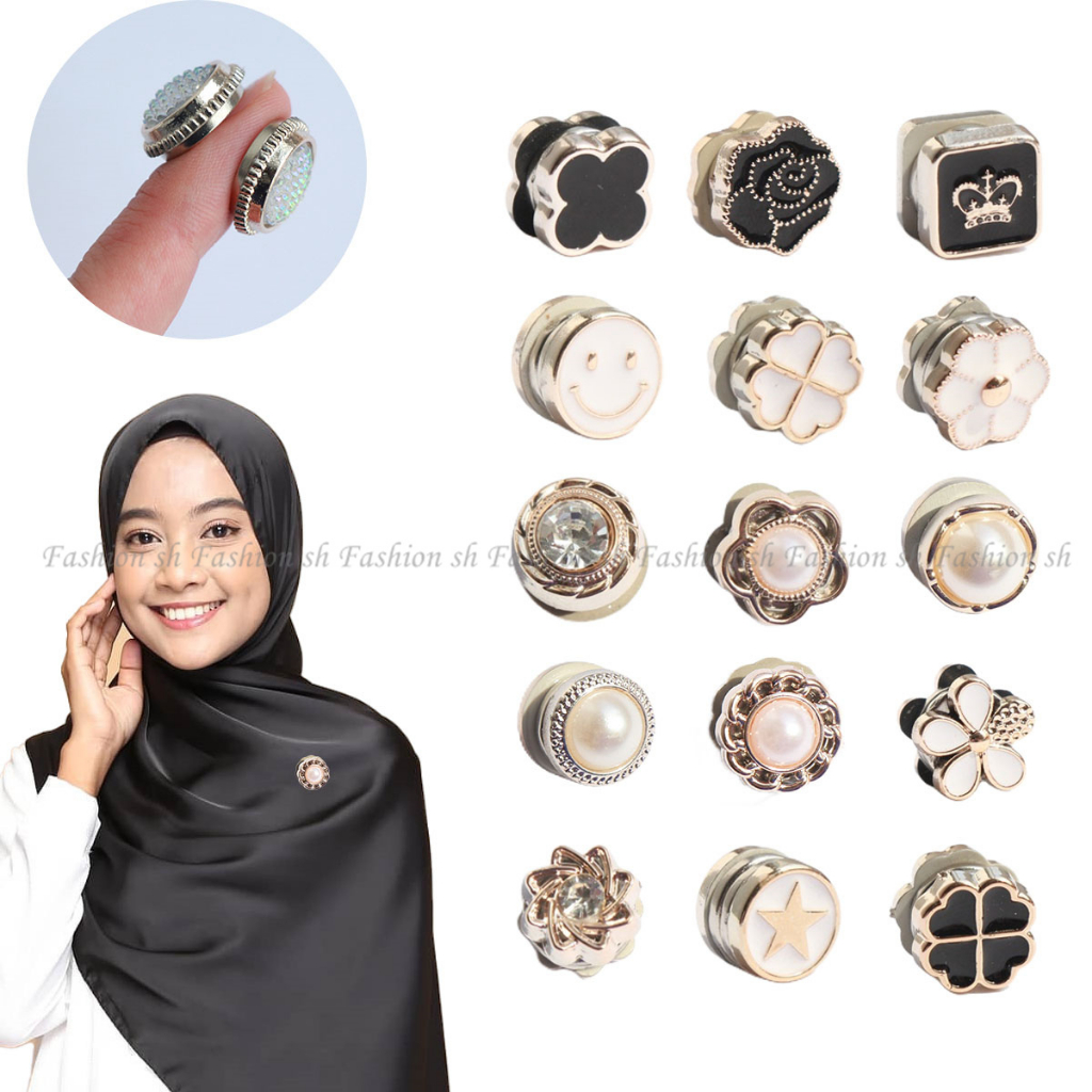 New Mini Size Round Magnet Brooch For Women Hijab Strong Metal Magnetic Clip Muslim Scarf Accessories No Hole Pin