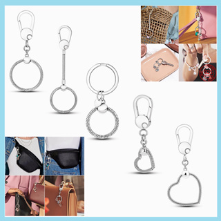 New 925 Sterling Silver Moment Key Ring Keychain Small Bag Charms Holder  Fit Original Charm Bracelet for Jewelry Christmas Gift - AliExpress