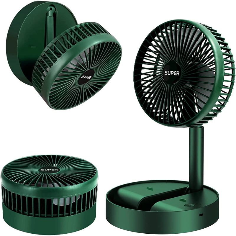 Portable desktop fan silent 3-speed wind po500mAh battery powered USB ...