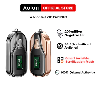 New Arrival Aolon M20 Air Mask 200million Negative Ion Screen Display Air Purifier ionizer Necklace Mini Personal Low Noise Air Freshener