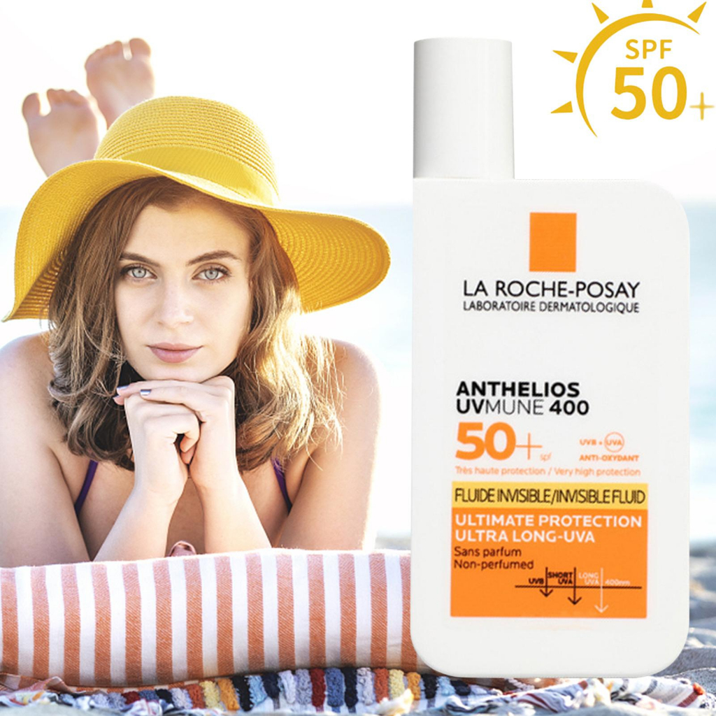 【ready Stock】 La Roche Posay Anthelios Uvmune 400 Invisible Fluid Spf50