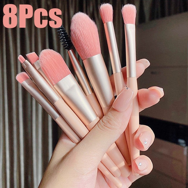 8 Pcs Mini Travel Portable Soft Makeup Brushes Set Eye Shadow ...