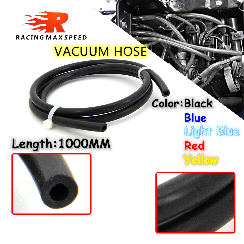 1 Meter (3.3ft) Of 6mm (1/4") ID Black Silicone Vacuum Hose / Tubing