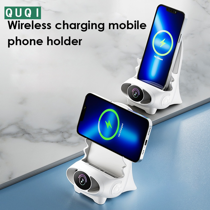 Mini Chair Wireless Charger Desk Mobile Phone Holder Wireless Charger 15W Fast Charging Stand For Huawei Iphone 14 13 Charging