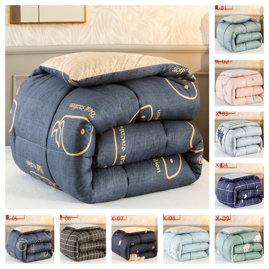 READY STOCK]Comforter set 100% Cotton blanket quilt Tebal Gebu Soft  King/Queen Comforter / Quilt Insert / Blanket / A warm quilt / quilt  suitable for winter and autumn | Shopee Singapore