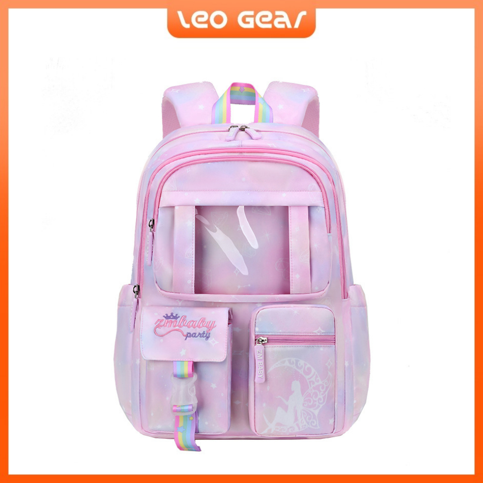 LEO GEAR Students Elementary School Bag Backpack Cute Primary School ...
