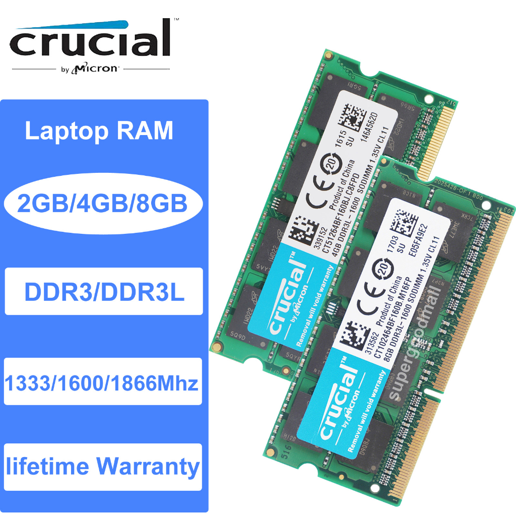 Crucial 12GB (3 x 4GB) PC3L-12800 (DDR3L-1600) Memory (RAM) Mac SO-DIMM  M16FKD