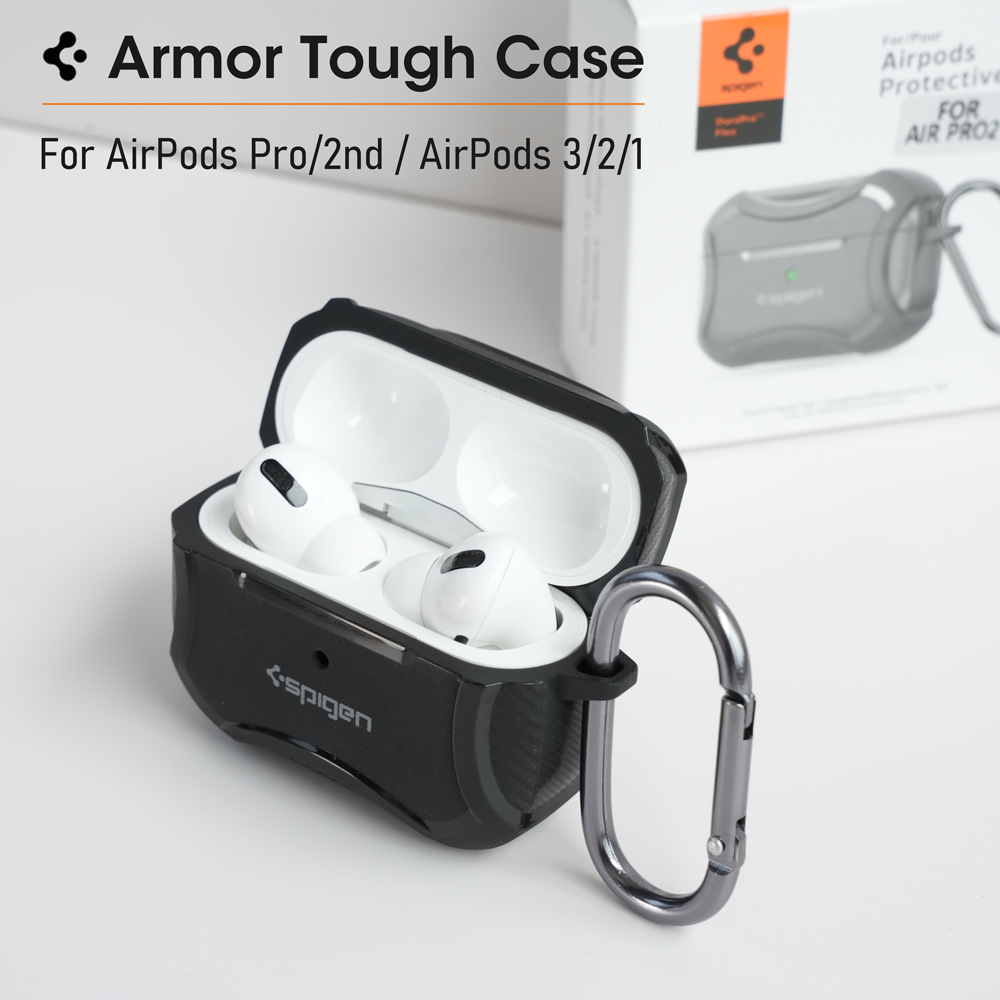 Spigen Armor Tough Silicone Case Cover for Airpods Pro for Airpods  1Protective Case Cover Powerful Drop Protection Wireless Charging TPU Soft 