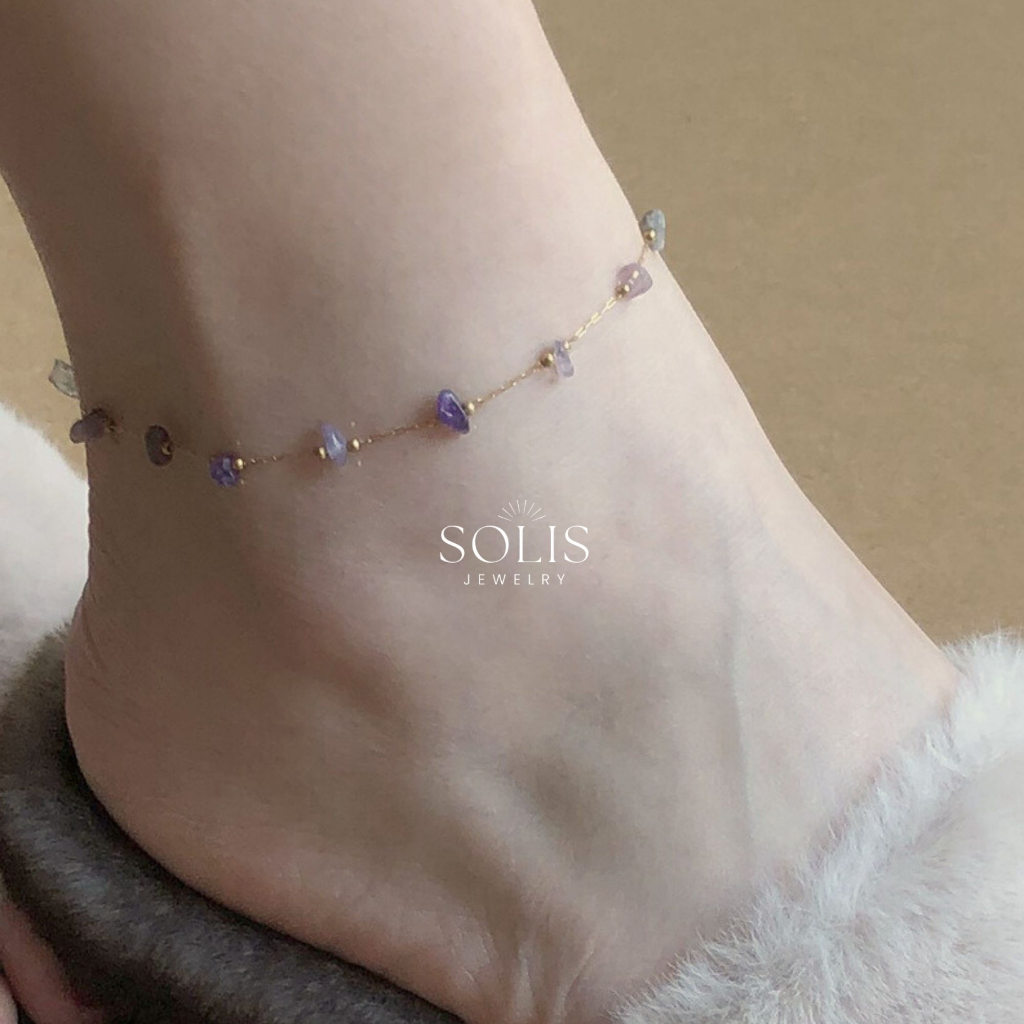 Gold plated silver on sale anklets