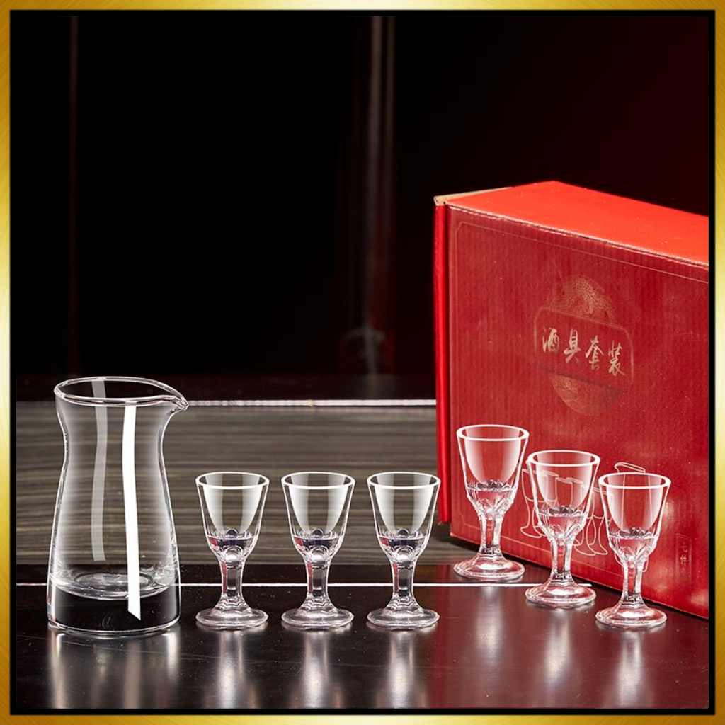 GUANHUA Transparent Wine Glass/Liquor cup/Small Shot/Soju/Tall White ...
