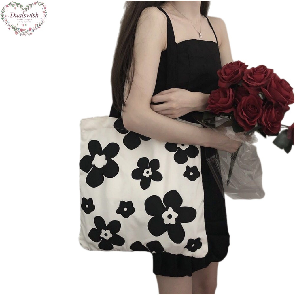 White sales floral handbag