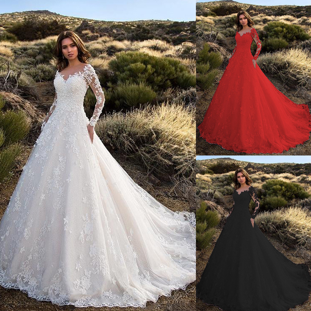 Elegant wedding gowns with cheap sleeves